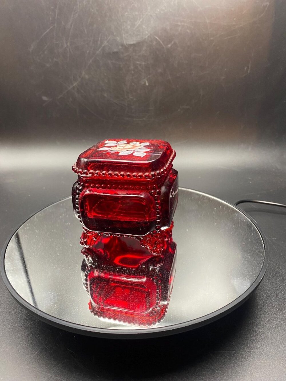Westmoreland Square Trinket Box Handpainted